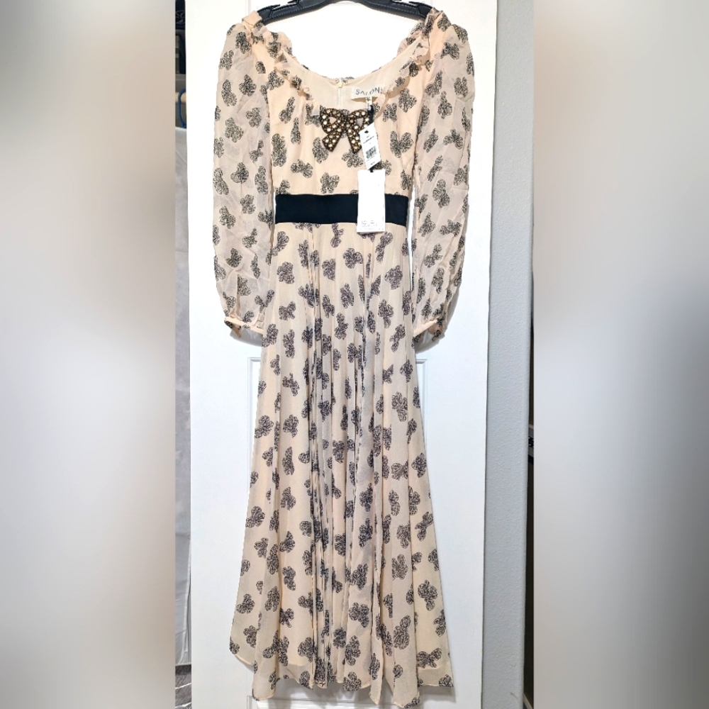 SALONI Denise Silk Bow Dress